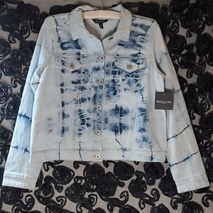 NWT - Baccini tie dye denim jacket